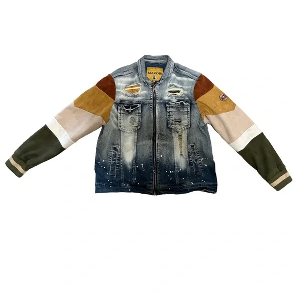 Makobi Jean Jacket With Suede Arms - Picture 4 of 11